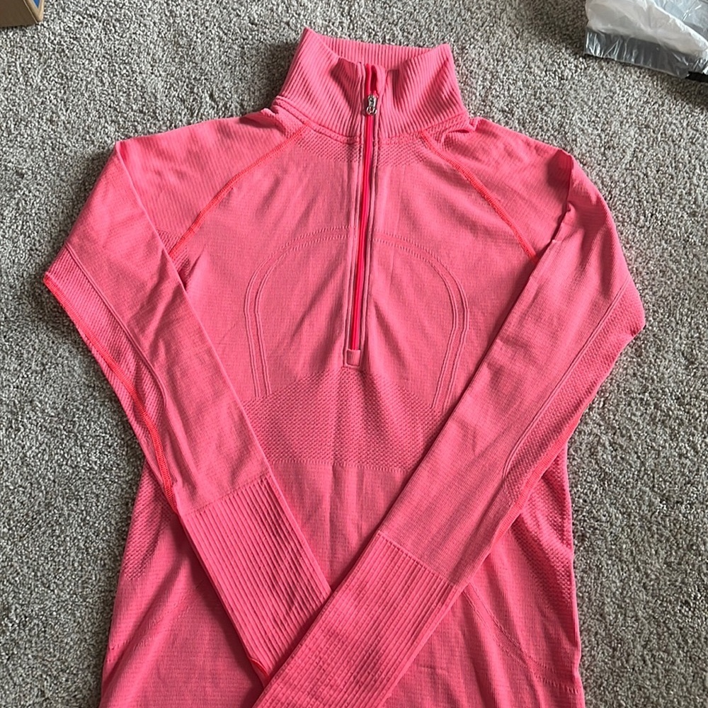 Lululemon Bright Pink Run Swiftly Long-sleeve